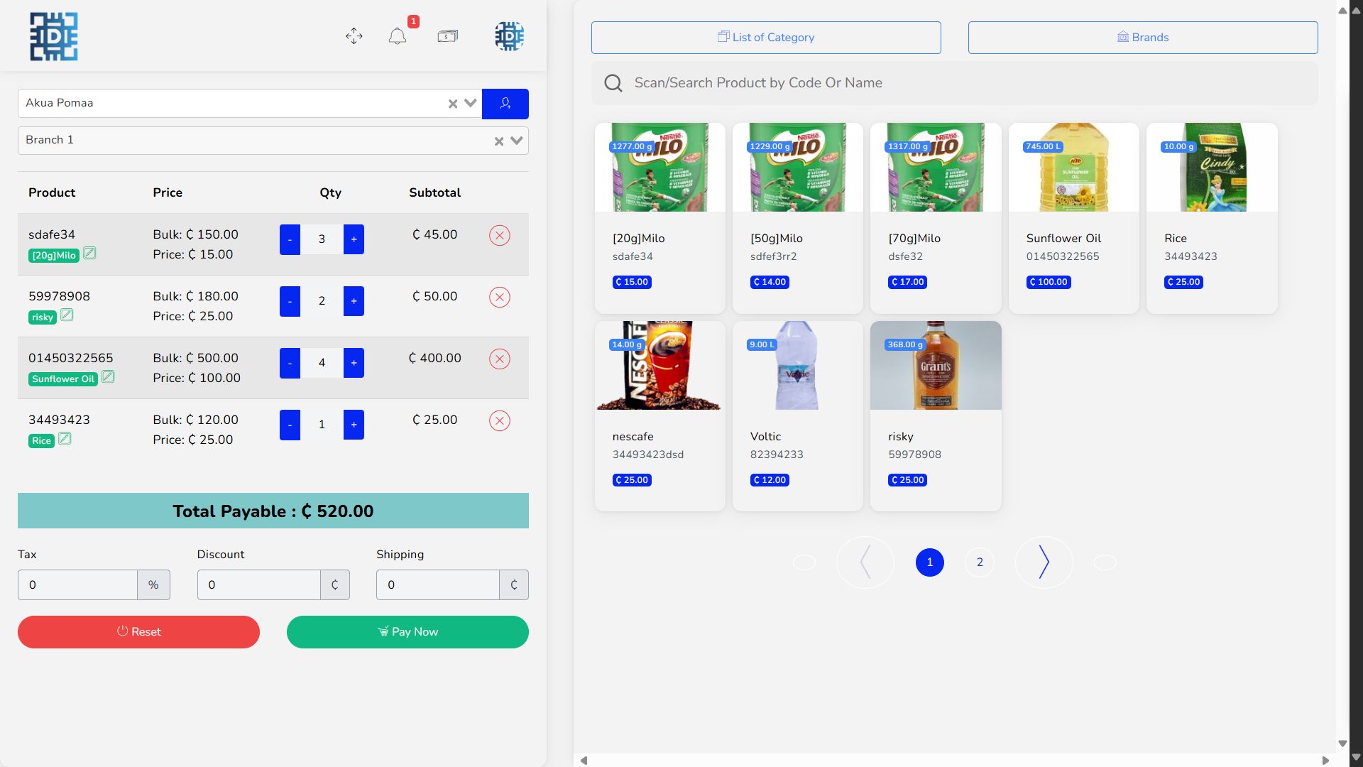 Smart POS & Inventory Management System - Website and software project by Delyt Technologies Ghana